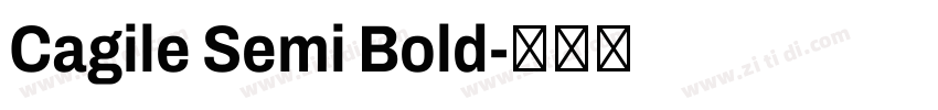 Cagile Semi Bold字体转换